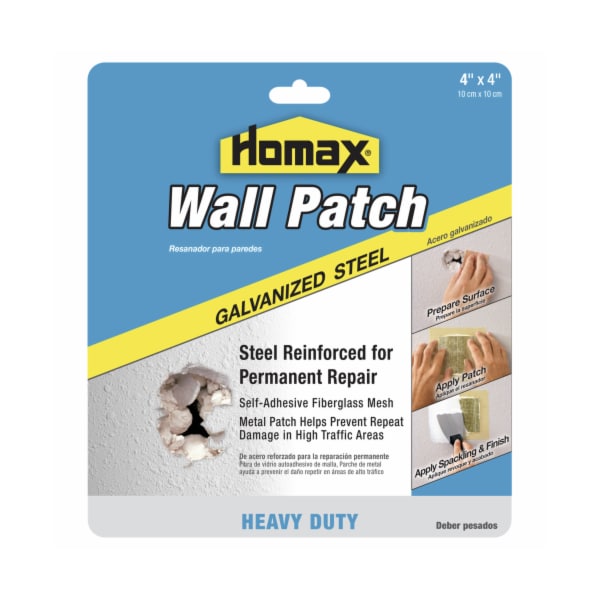 Homax SelfAdhesive Wall Repair Patch, 4 in x 4 in, Silver 5504 Zoro